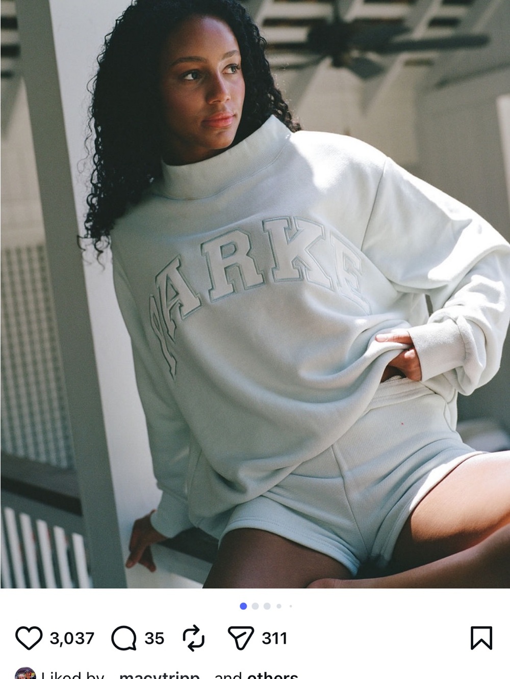 Parker Cream Mock Neck Oversized Sweatshirt
